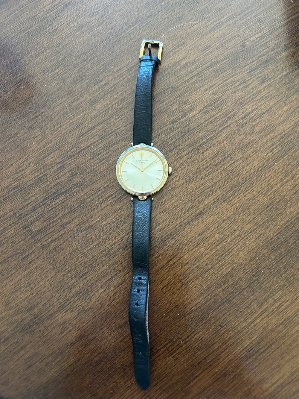 Kate Spade gold face black band Wearable Analog Wristwatch